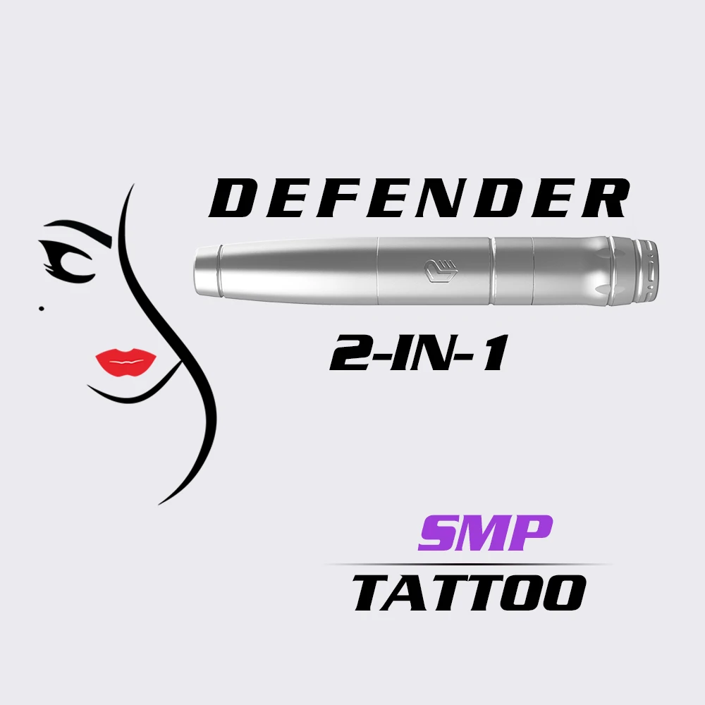 EZ Defender 2-in-1 Rotary Pen Machine SMP & TATTOO  3.0MM 2.2MM Stroke Permanent MakeUp Pen Swiss Motor D Click System