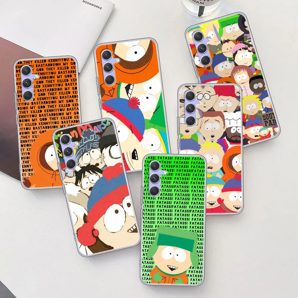 S-South P-Parkes Cartoon Case for Samsung Galaxy A15 A54 A21s A14 A22 A51 A53 A12 A13 A23 A71 A52 A55 A35 TPU Soft Phone Cover