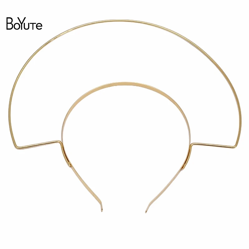 BoYuTe Custom Made (10 Pieces/Lot) Metal Iron Headband Crown Base Handmade Diy Tiara Jewelry Making Materials