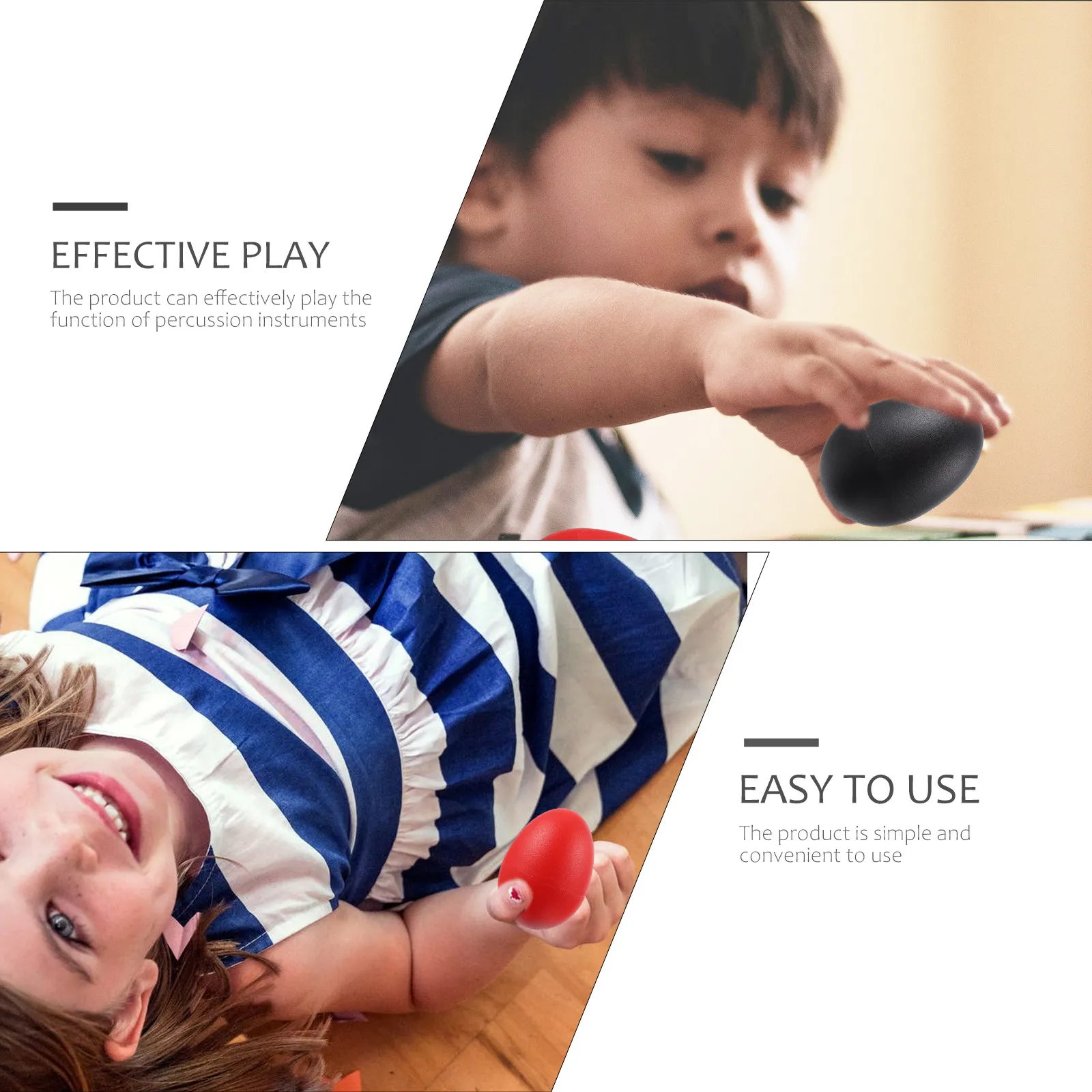 

10Pcs Egg Musical Shakers Plastic Percussion Instrument for Kids Early Education Rhythm Development Maracas Children's