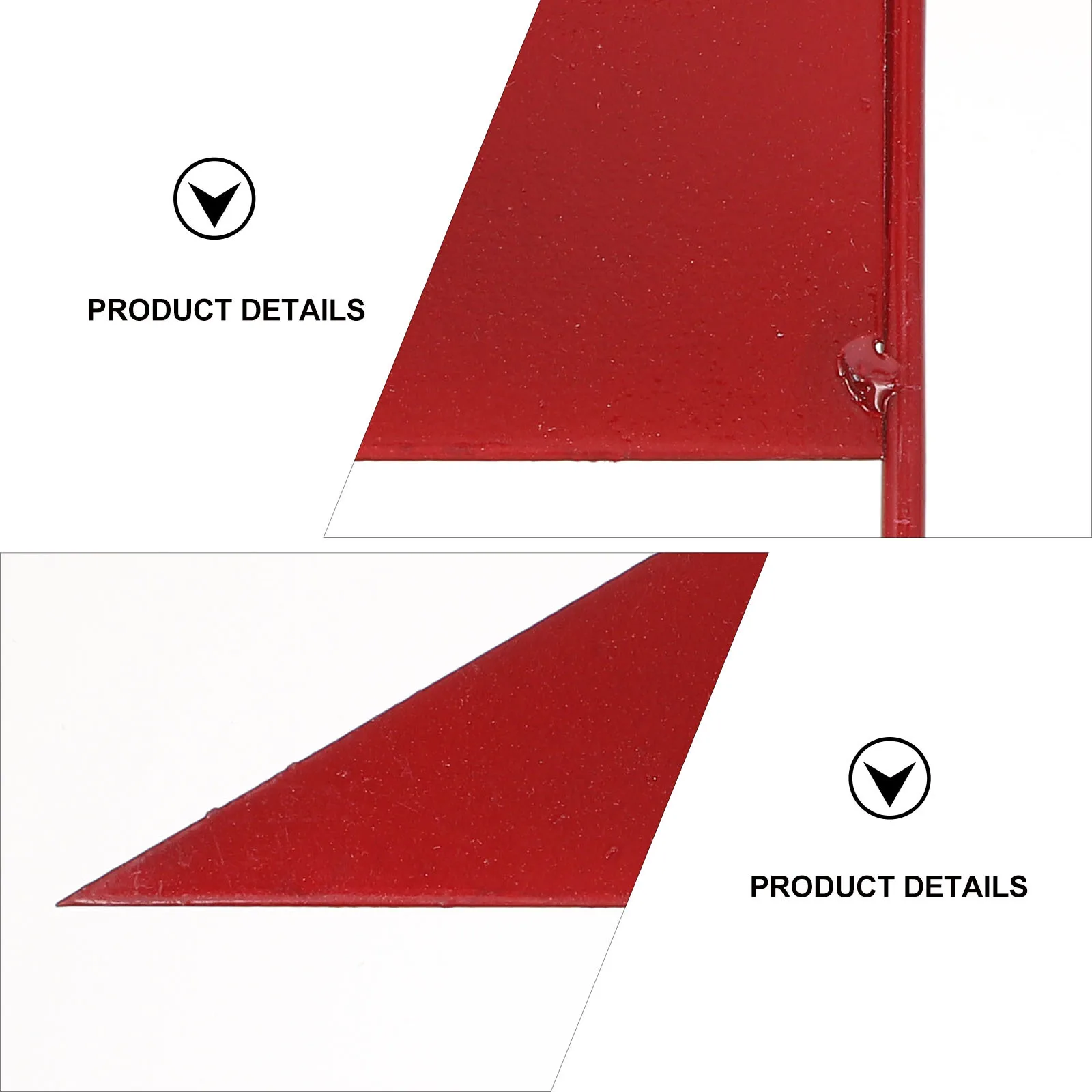 

4Pcs Iron Stick Triangle Marker Flags Bright Solid Colors Flag for School Outdoor Sports Running Shot Put Games