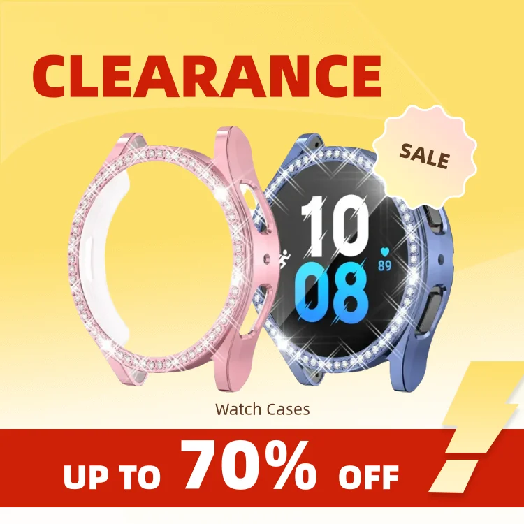Clearance_Bling Case for Samsung Galaxy Watch7 6 5 4 40mm 44mm Protective Case PC encrusted shiny Diamond cover bumper no glass 