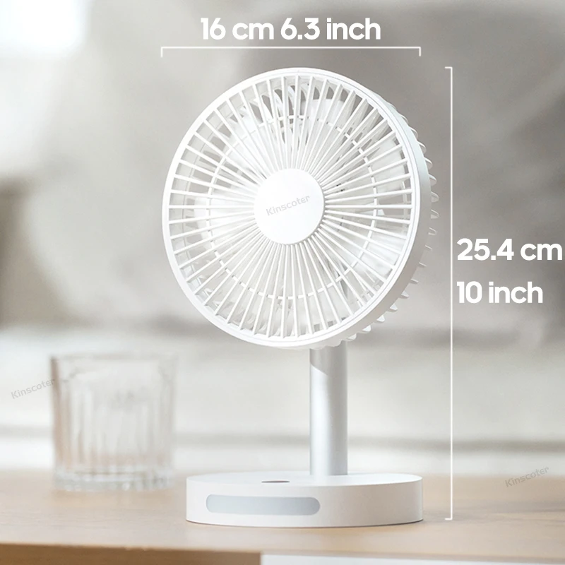 مروحة محمولة قابلة لإعادة الشحن بقدرة 3600 مللي أمبير في الساعة، 5 سرعات، مروحة مكتب شخصية صغيرة هادئة، ضوء ليلي USB للتخييم في الهواء الطلق