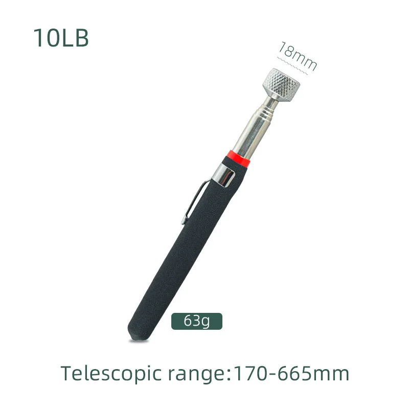 5/10/20LBS Teleskop-Magnetstab, nützliches Aufnahmewerkzeug zum Sammeln von Schrauben, Muttern und Metallteilen, ausziehbarer magnetischer Aufkleber – Detail 2