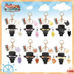 2set Kpop ATEEZ Keychain Albums ANITEEZ Key Chain Hongjoong Seonghwa Yunho Yeosang San Cartoon Keyring Pendant