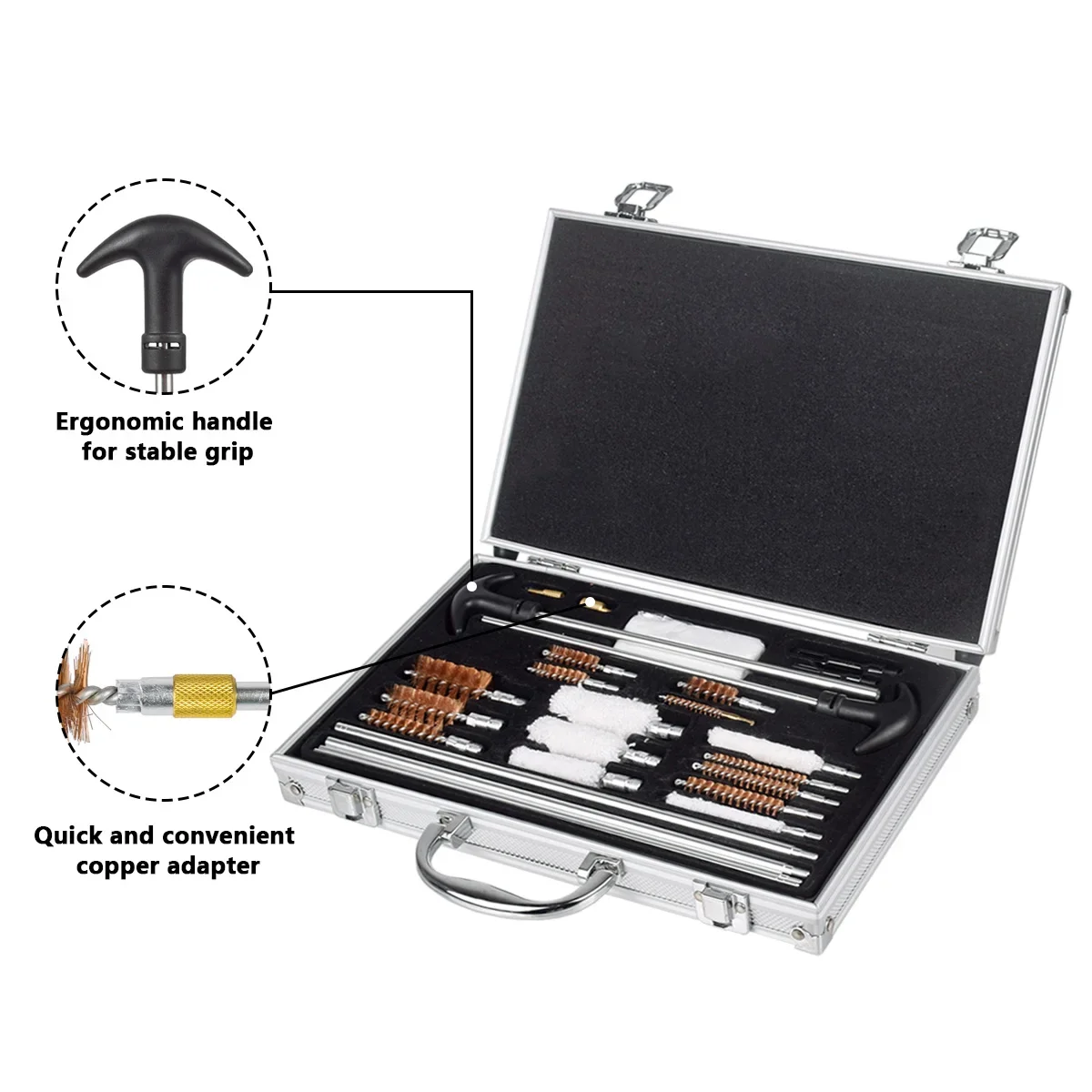 

27pcs Universal Gun Cleaning Kit Gun Brush Tool for Pistol Hunt Rifle Shotgun Firearm Aluminum Alloy Cleaner Hunting Accessory