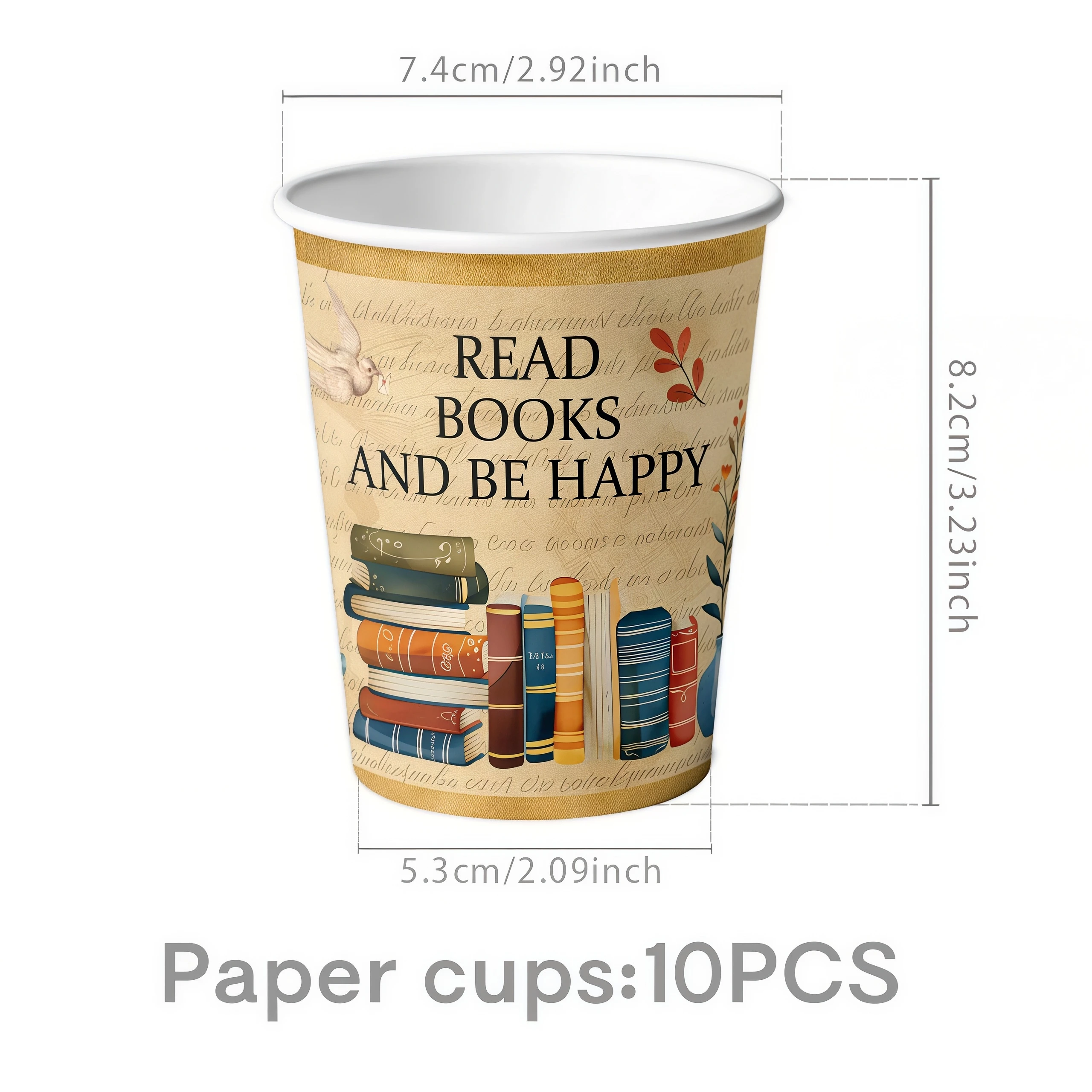 Vintage Books Theme Party Supplies Retro Reading Paper Trays Cup Banner Balloons Kids Favors Christmas Home Birthday Decorations