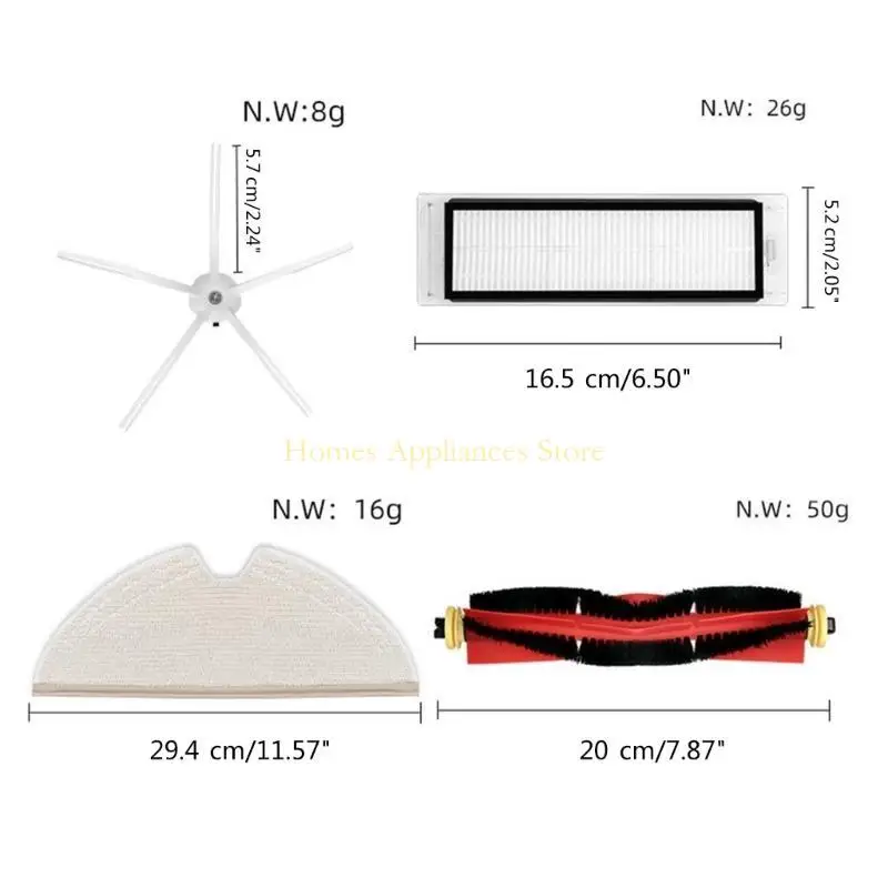 يتضمن جزء استبدال D0AB Robot فرشاة أسطوانة قابلة للفصل