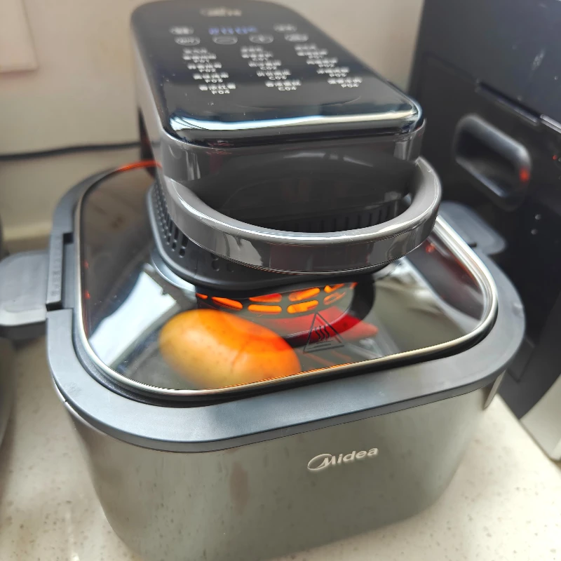 Midea Visual Air Fryer Double Heat Source Household New Large Capacity Multifunctional Electric Oven Full Metal Inner Cavity