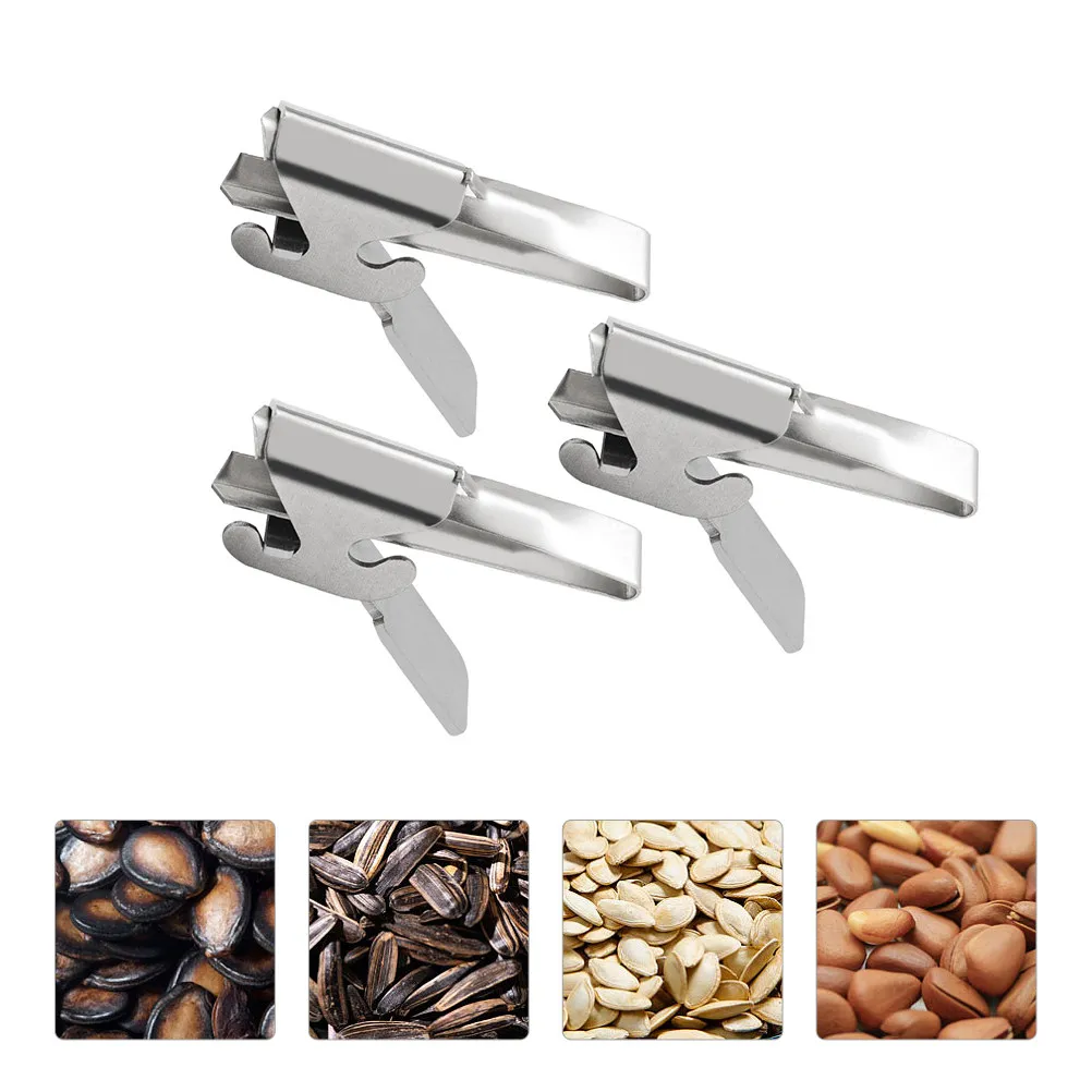 3Pcs Premium Steel Melon Seed Opener Nut Cracker Plier for Sunflower Pine Nut Shelling Easy Grip Portable Sheller Tool for Daily