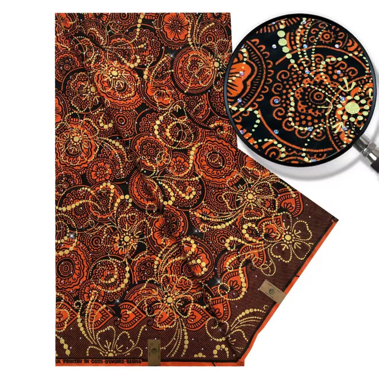 2025 ไนจีเรียหินขี้ผึ้งพิมพ์แอฟริกันผ้าคุณภาพสูงสําหรับ Patchwork สไตล์ใหม่ผ้าสําหรับเสื้อผ้าตกแต่งบ้าน hs7