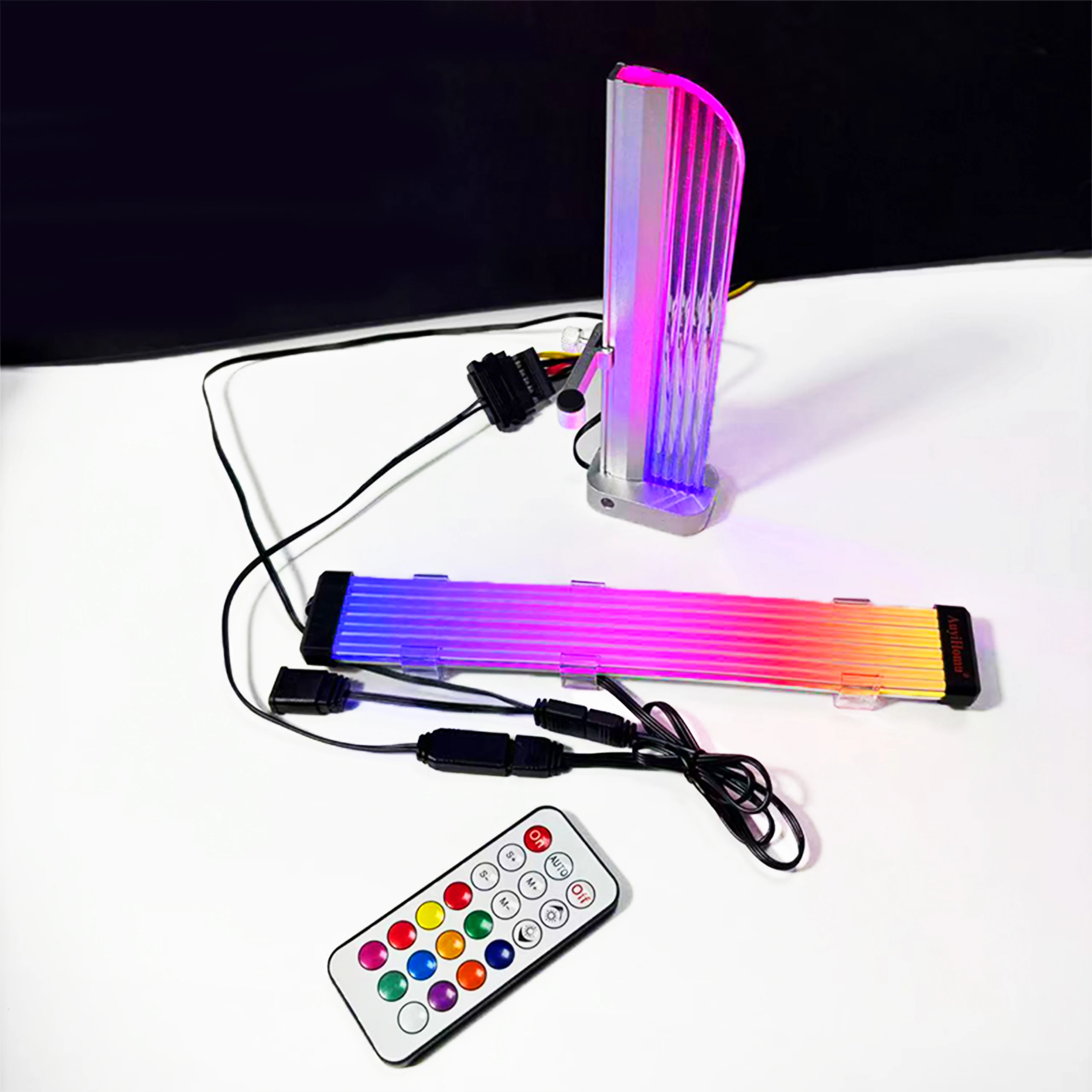 5V 3Pin SATA ARGB Controller with Remote, RGB Fan Light Adapter for PC Case, Addressable LED Control