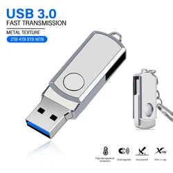 고속 전송 금속 USB 메모리 스틱, USB 3.0 펜 드라이브, 4TB Cle USB 플래시 드라이브, 휴대용 SSD, 2TB, 16TB, 8TB