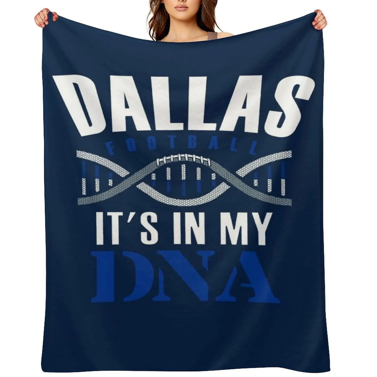 

Dallas Football Fan - It's In My DNA Throw Blanket Decorative Throw Hairy Furrys halloween Blankets