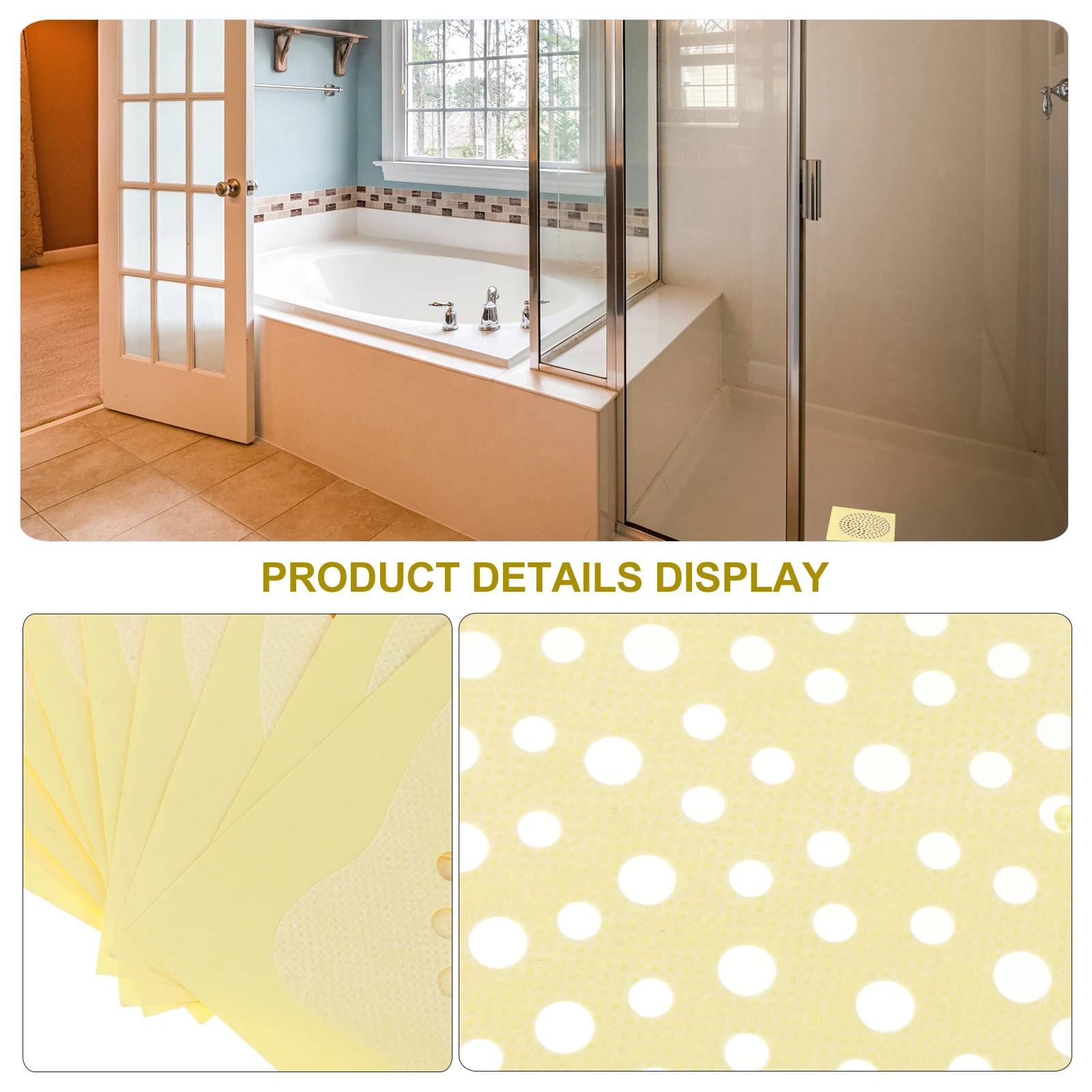 

50 Pcs Anti-blocking Stickers Drain Hole Filtering Bathtub Hair Receiver Floor Adhesive Toilet Sink