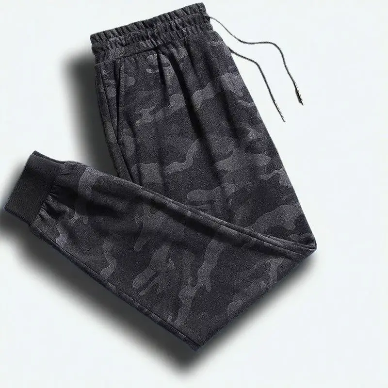 

Лето 2022, свободные эластичные камуфляжные повседневные брюки с завязками на ногах, тонкие брюки по страхованию труда, новые спортивные брюки, уличная одежда, бегуны, мужские брюки