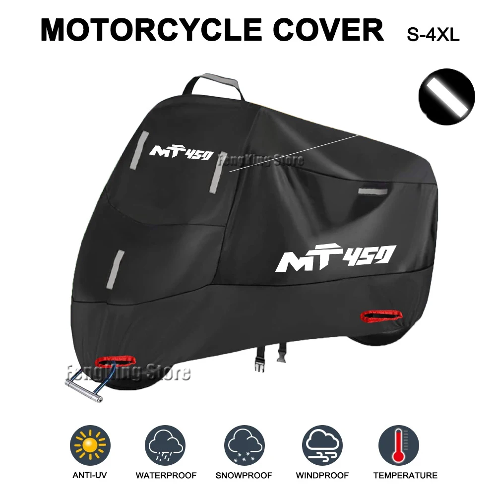 

Motorcycle Cover UV Protection Dustproof Snowproof Anti-scratch Motorcycle Waterproof Cover For CFMOTO 450MT 2024