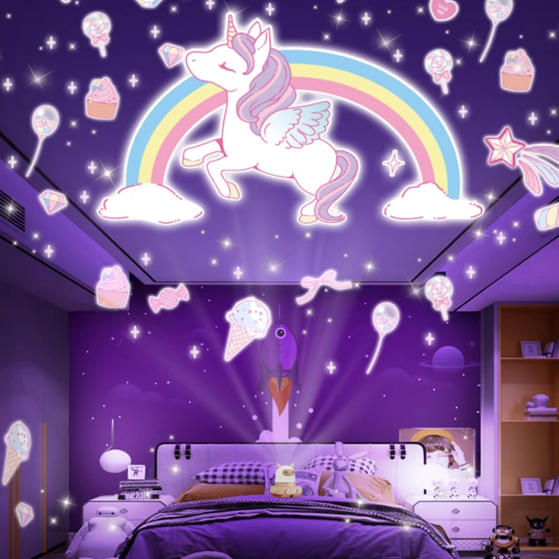 Starry projector lights starry bedroom starlight children's room nightlight sleep.