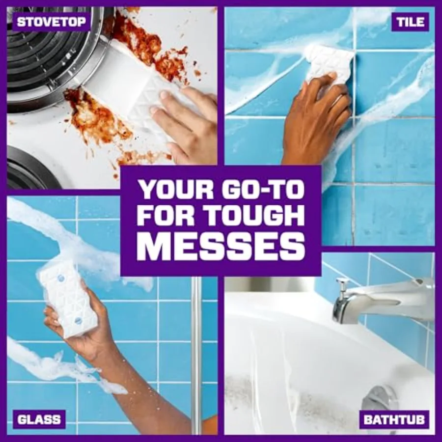 Esponja de borracha mágica, limpador multiuso para cozinha, banheiro, chuveiro, forno, suprimentos de limpeza, pacote variado com 1 ultra grosso 2 ul