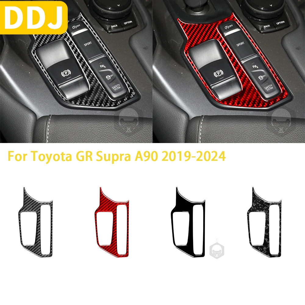 

For Toyota GR Supra A90 MK5 2019 2020 2021 2022 2023 2024 Accessories Carbon Fiber Car Interior Gear Shift Panel Trim Sticker