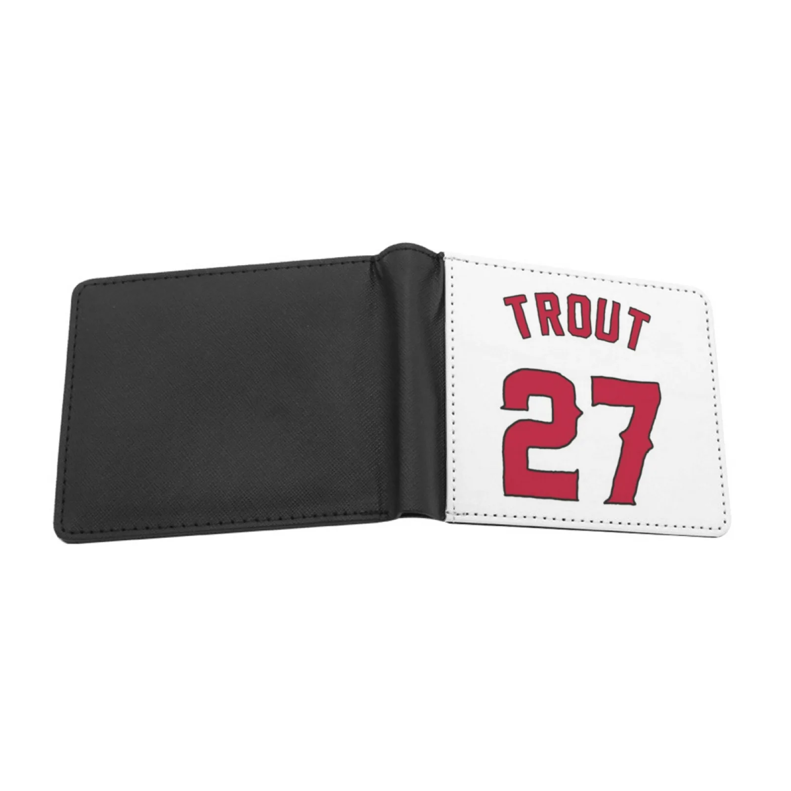 Mike Trout Personalized Men's Leather Wallet Card Money Bag Pu Leather Wallet Sports Baseball Basketball Athletes Hockey Angels