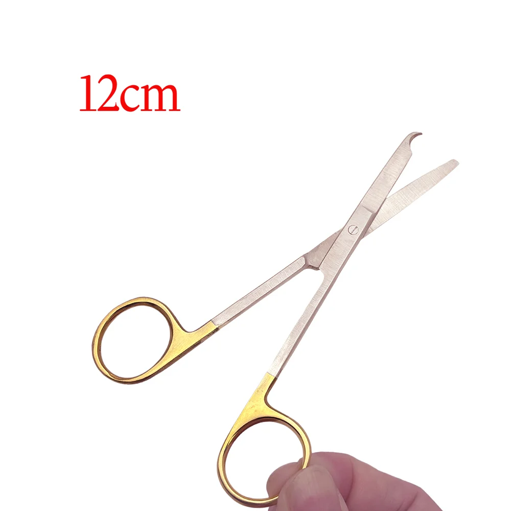 

12Cm Golden Handle Spencer Ligature Dissecting Scissors Stitch Suture Medical Stainless Steel Tools