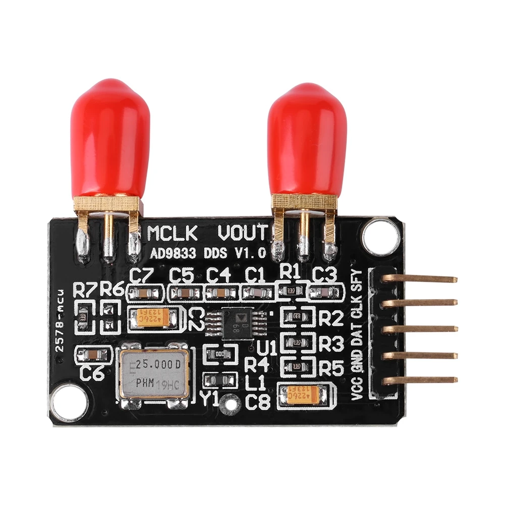ad9833-dds信号発生器モジュール。0mhz～125mhzの矩形波-三角波-正弦波を出力可能。