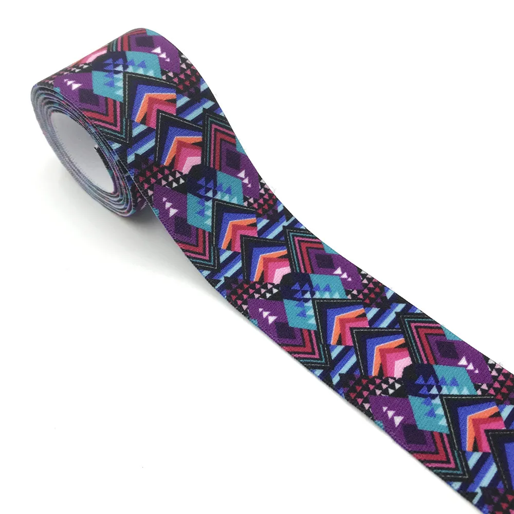 2/5/10 Meter/Lot 25mm 40mm  Flower Print Garment Waist Elastic Webbing DIY Apparel Band Bags Strap Sewing Accessories