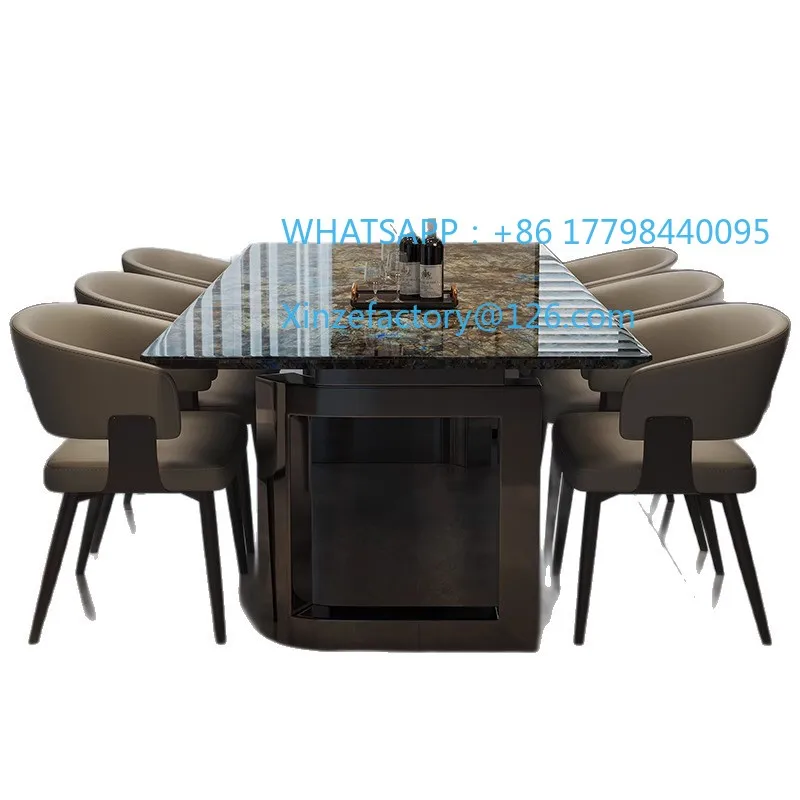 

Customizable Marble Dining Table Minimalist Villa Modern