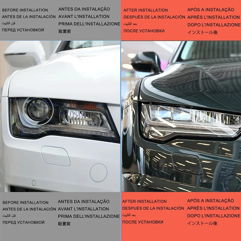 Front Head Lamp Assembly For Audi A7 C7 2011-2018 Upgrade High Quality Car Auto LED Headlight Projector Lens Plug and Play Tool