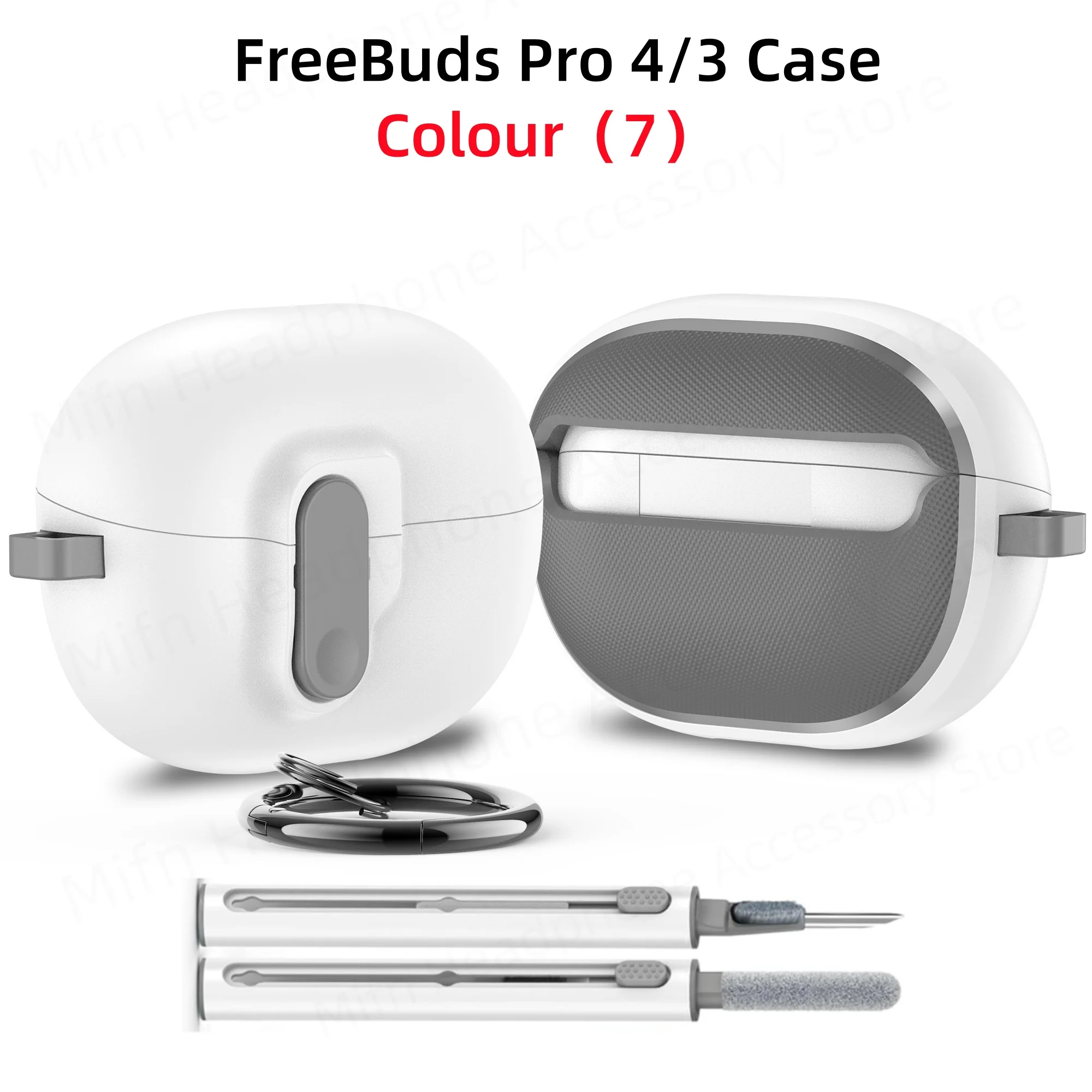 غطاء قفل أمان لهاتف هواوي freebuds Pro 4/3 حافظة رقيق رمادي صلب حافظة بلوتوث لاسلكية فاخرة لسماعات freebuds Pro 4/3