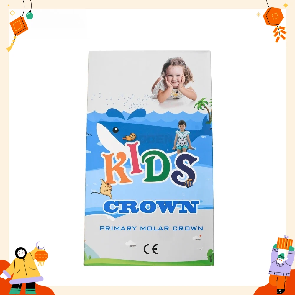

5-96PCS/Box Dental Temporary Crowns Stainless Steel 48 Position Pedo Molar Crown Refill Kit For Kids 1st 2nd Preformed Crowns