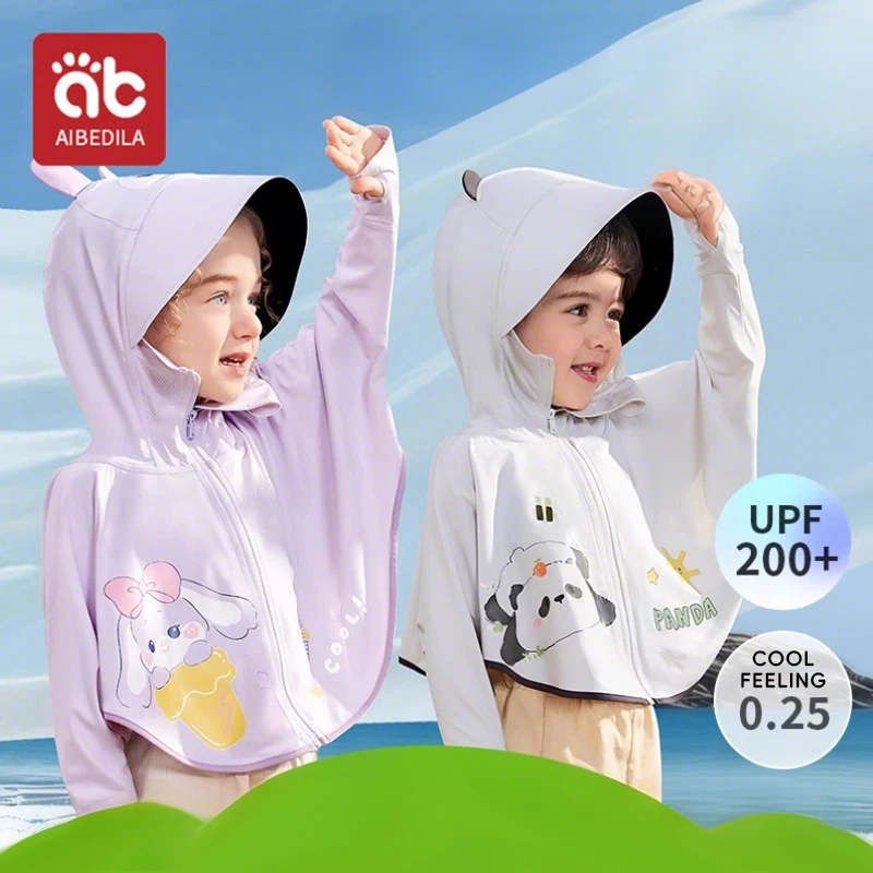 

AIBEDILA Summer Children Jackets UV Blocking Skin Coats UPF200+ Sunscreen Outdoor Clothing Sun Protection Thin Kids Windbreakers