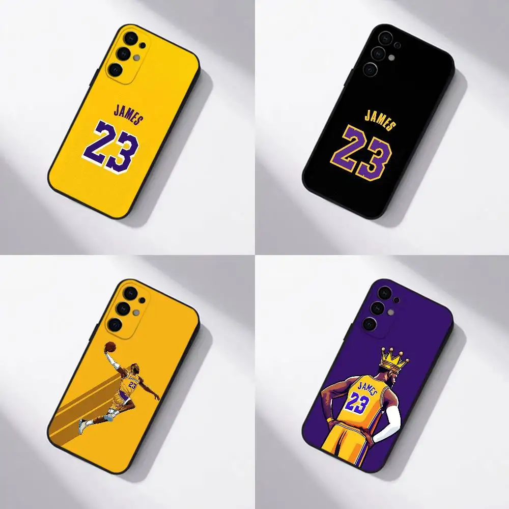 Basketball star LeBron James gift Phone Case For Samsung S25,S24,S21,S22,S23,S30,Ultra,S20,Plus,Fe,Soft Silicone Black Cover