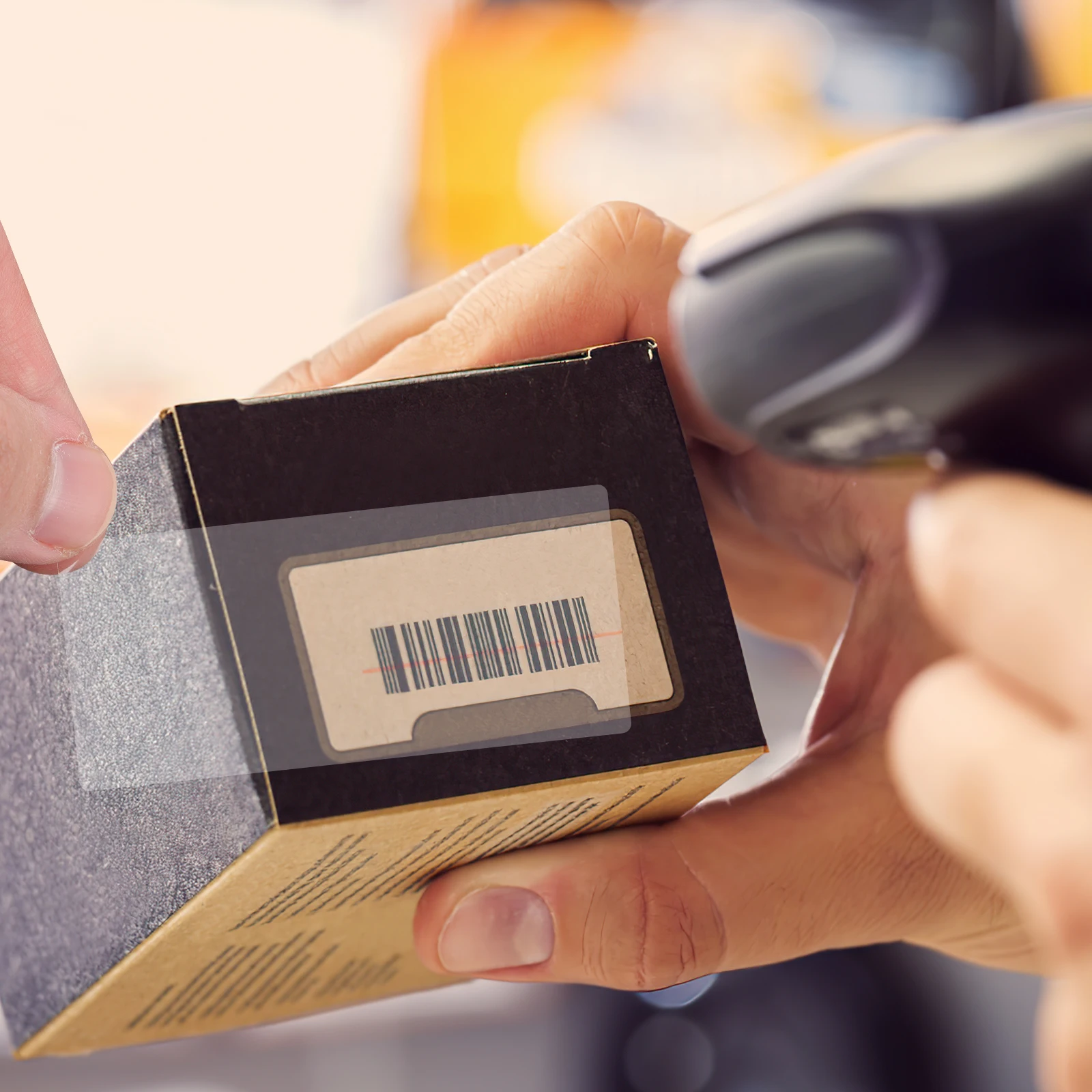 

500Pcs Clear Label Protectors PVC Waterproof Scratch Resistant for Barcode Number Protection Library Book Office Use