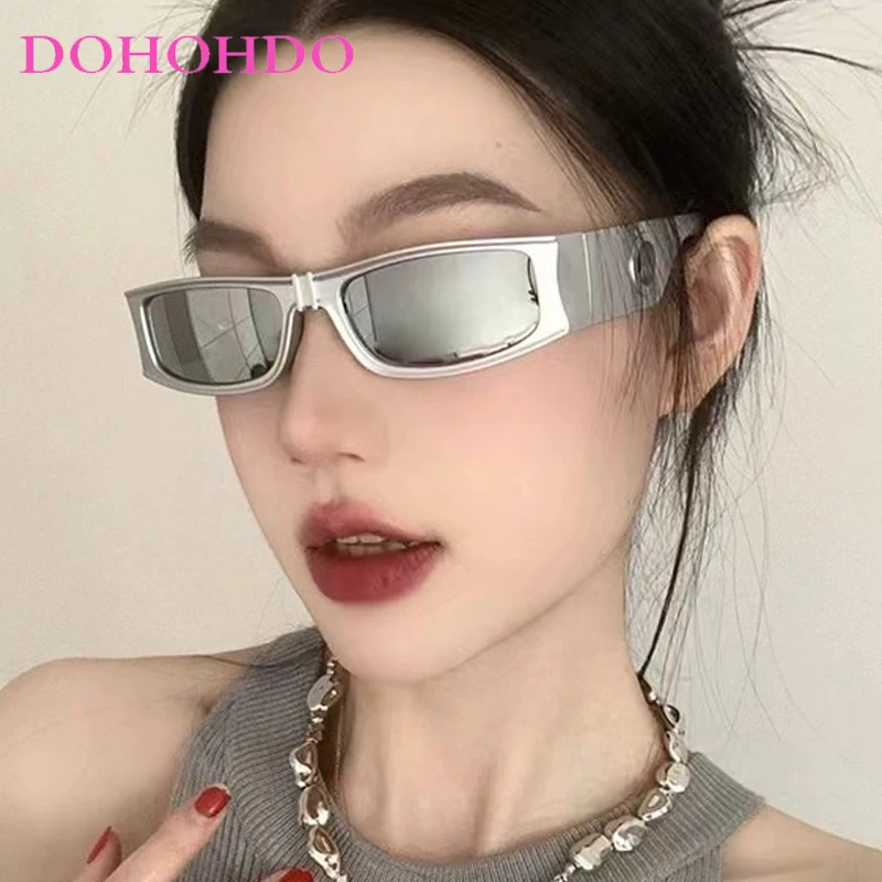 

New Vintage Rectangle Sunglasses Men Fashion Y2K Punk Outdoor Shades Women Trendy Brand Design Anti-UV Sun Glasses Lentes De Sol