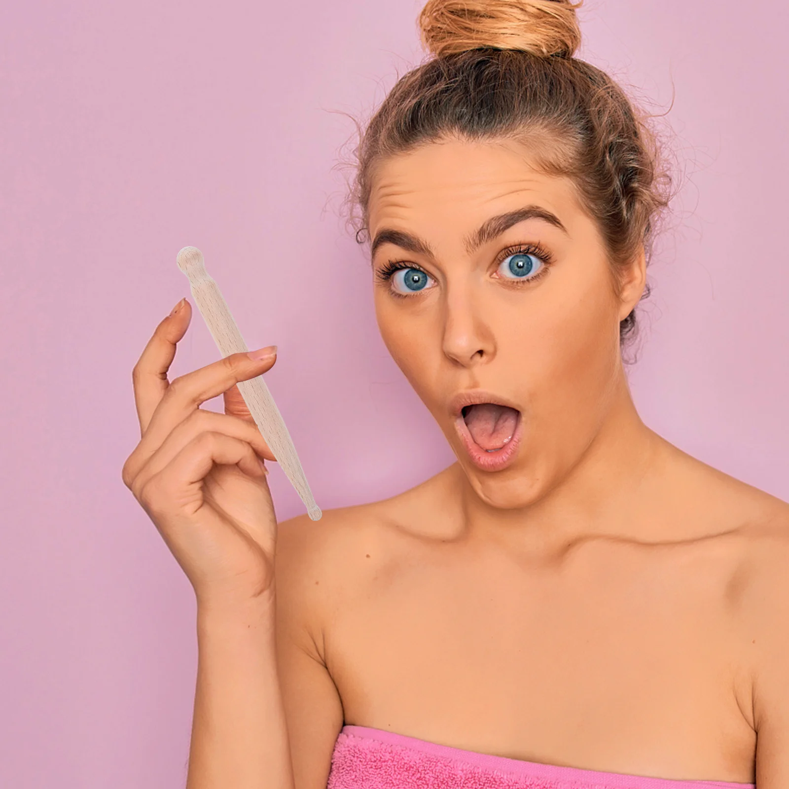 

2Pcs Wood Massage Stick Back Neck Shoulder Muscle Relaxation Body Roller Tool Portable Home Office Foot Massage Roller