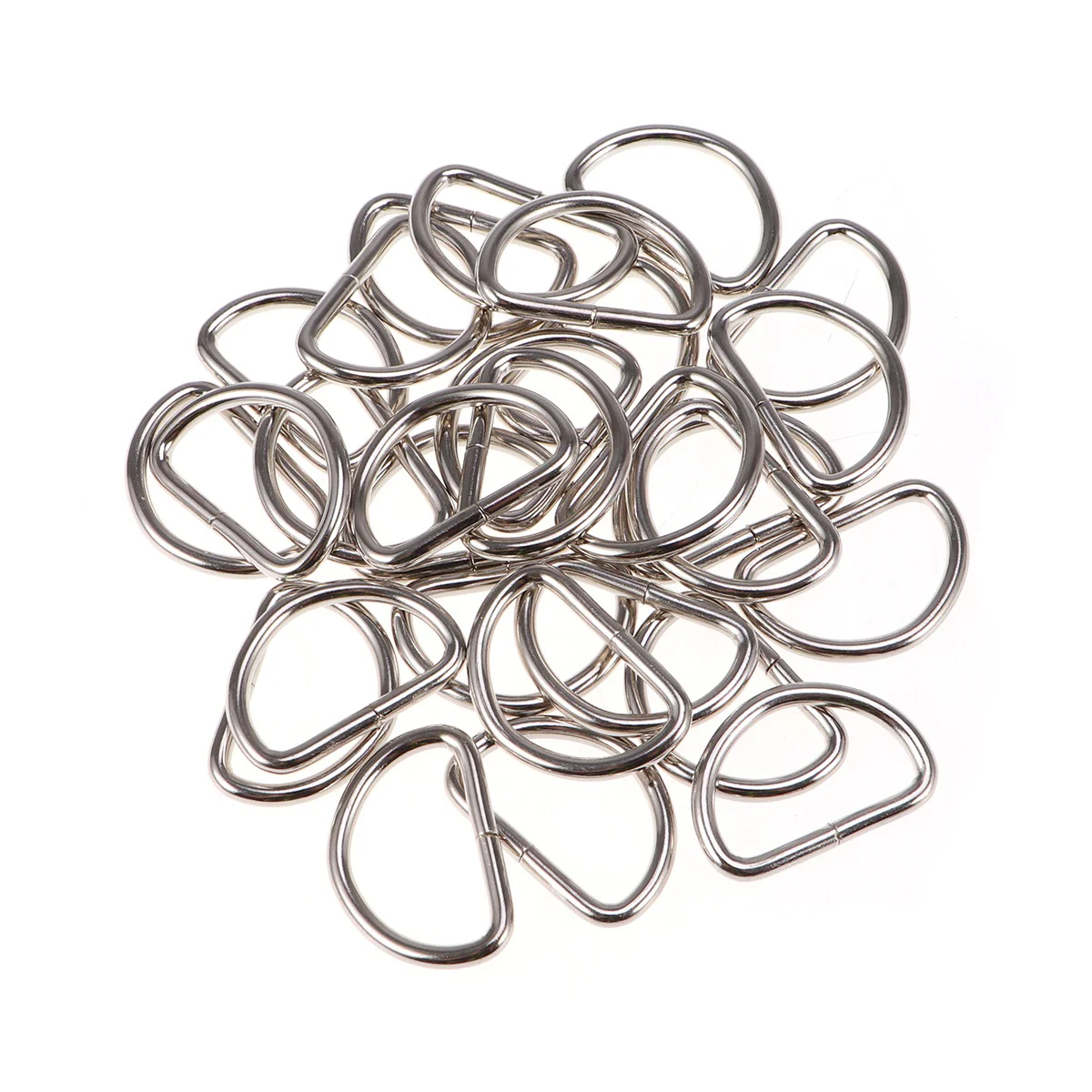 120 Pcs Semi-circular D Ring Rings for Hardware Semicircle Handbag Strap Buckle