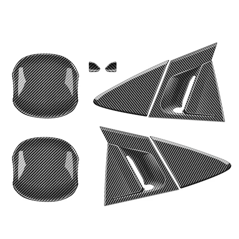 Car Carbon Fiber Black for Toyota Prius 60 Series 2020-2023 Car Handle Exterior Door Handle Bowl Cover Trim Sticker