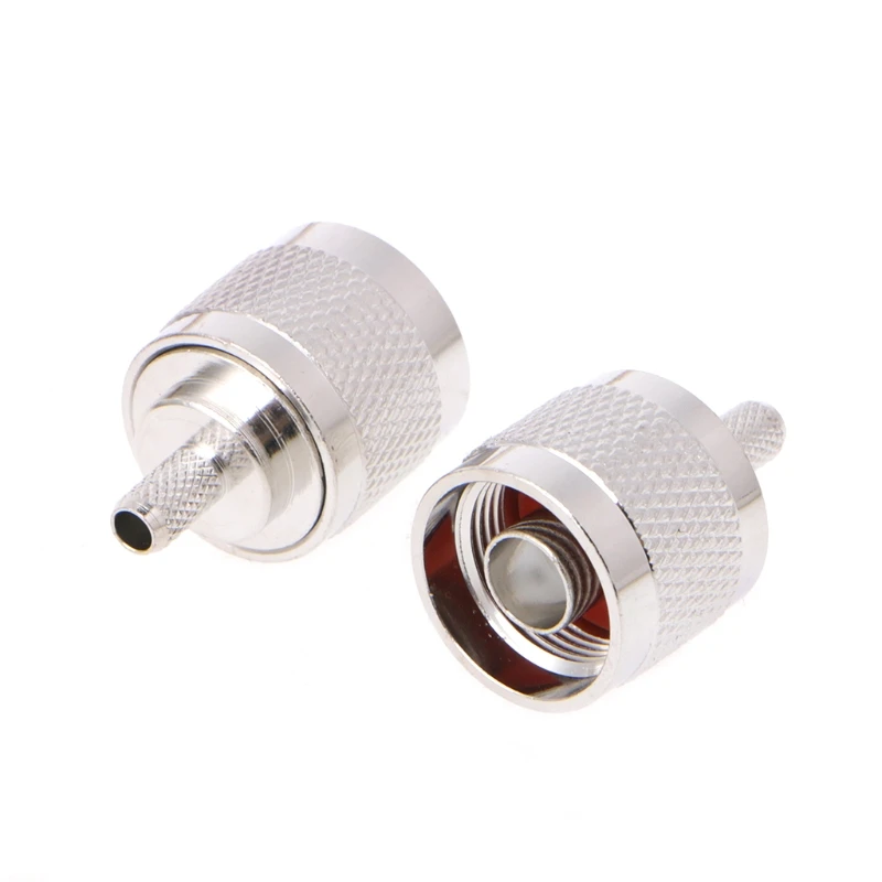 10Pcs/Set N Type Male Plugs for RF Coaxial Cable RG58 RG142 LMR195 RG400 Soldered Crimpd Straight Connectors Replacements