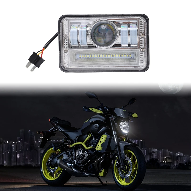 

5 Inch Square Daytime Running Light Car Motorcycle Front Headlight DRL High Low Beam Flood Spotlights LED Work Light