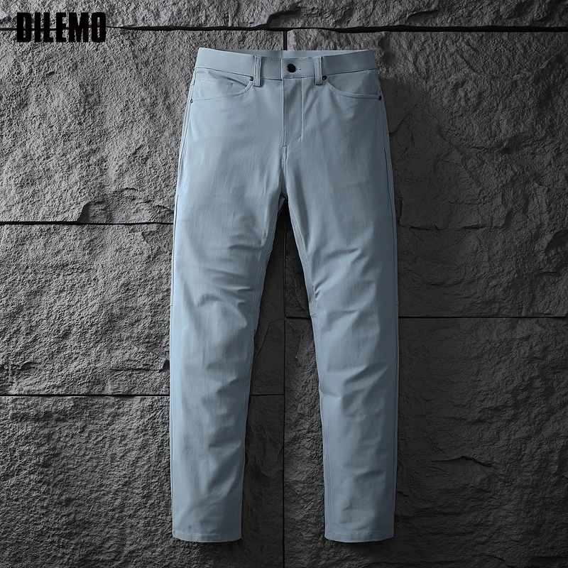 トップグレードの新ブランドカジュアルファッションビジネスレギュラーフィット通気性長ズボン快適なオフィスズボン紳士服