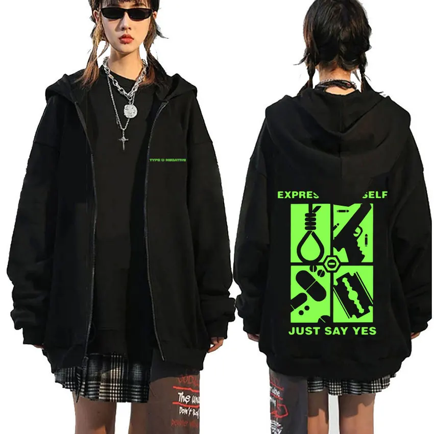 Rock Band Hoodies Men Women Zipper Jacket Hoodies Casual Soft Oversize Harajuku Vintage Long Sleeves Zip-up Hooded Streetwear