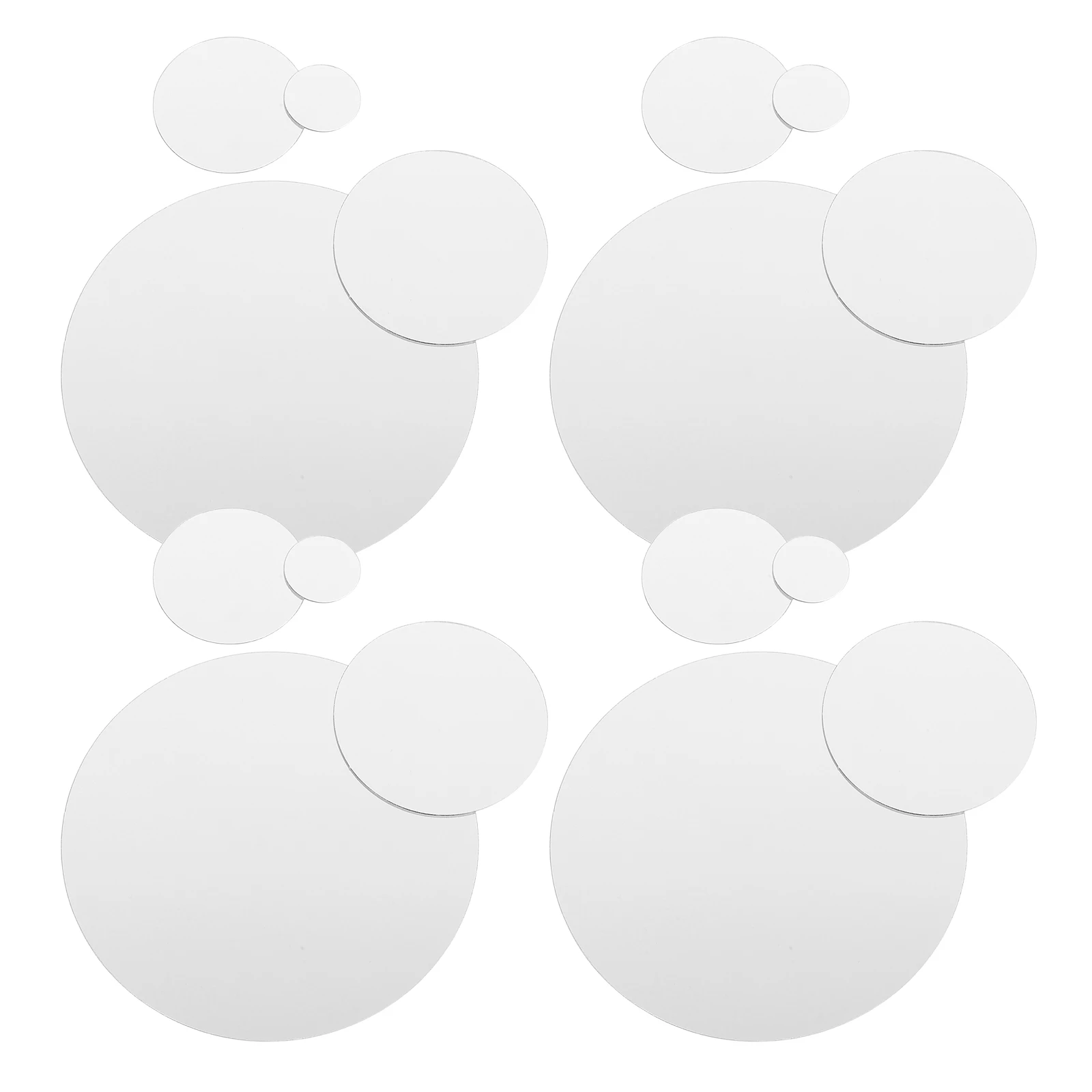 

52 Pcs Decorative Wall Mirror Decal Acrylic Sticker Circle Three-dimensional Panel