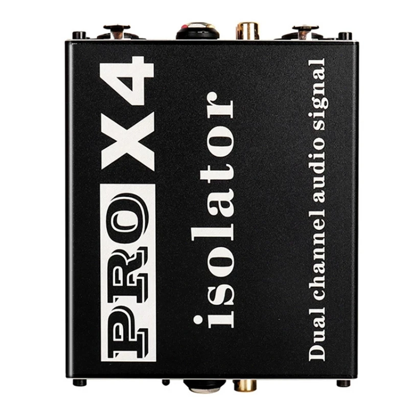 AS95 PRO X4 Multifunctional Audio Isolator, 6.5mm 3.5mm XLR Noise Isolator, Ground Loop Filter for Audio System, Black