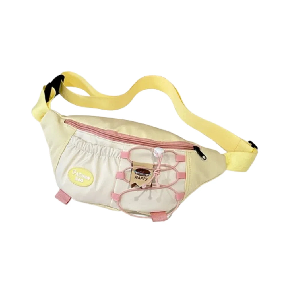 

Cute Girly Crossbody Chest Bag Nylon Japanese Style Running Waist Bag Streetwear Waterproof Phone Pouch Gym