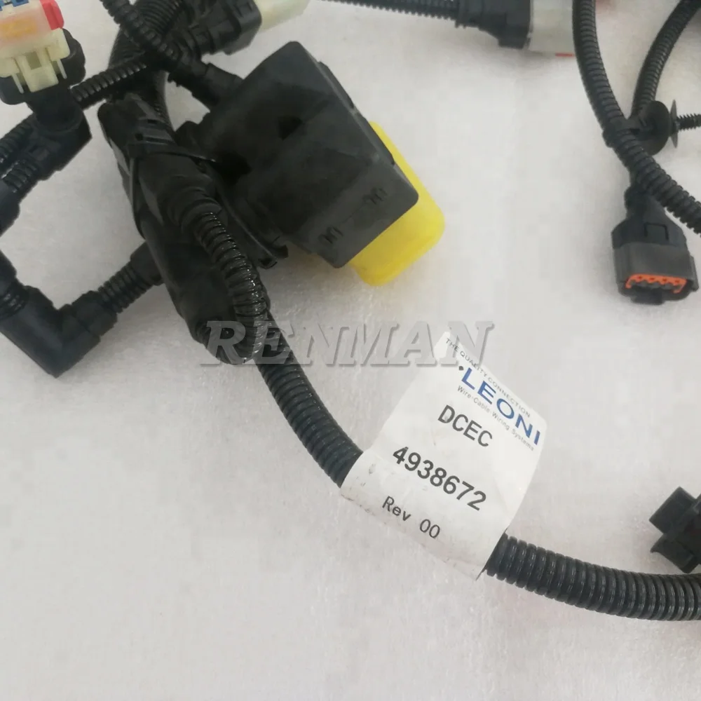 Cummins QSB4.8 ISDE Engine Electronic Control Module Wiring Harness 4938672 4933296 5367724