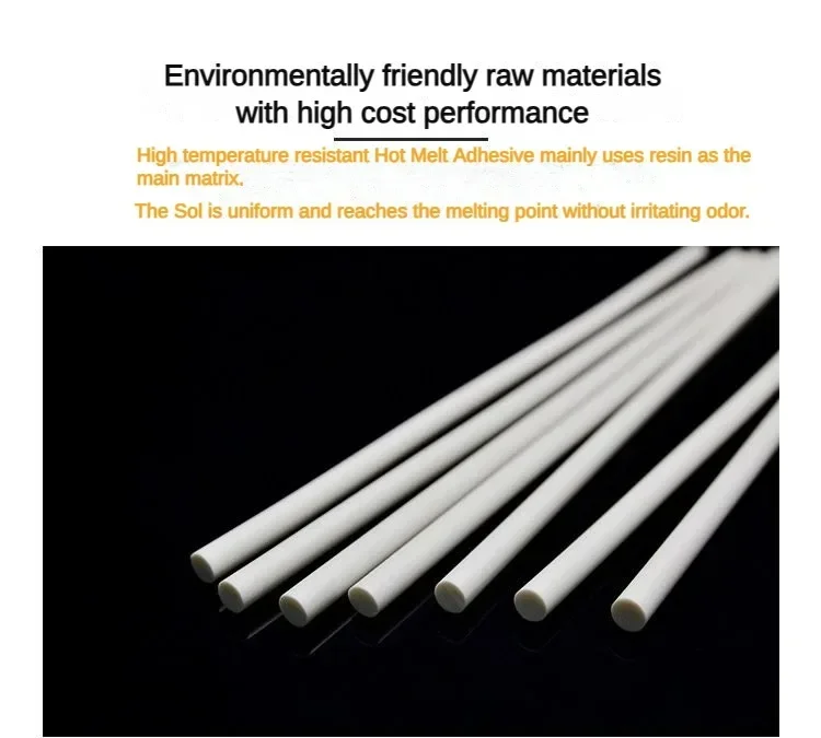 White Hot Silicone sticks 11mm/7mm 30pcs Glue Sticks High Temperature Electronic Components Milky Bars White Flame Retardant