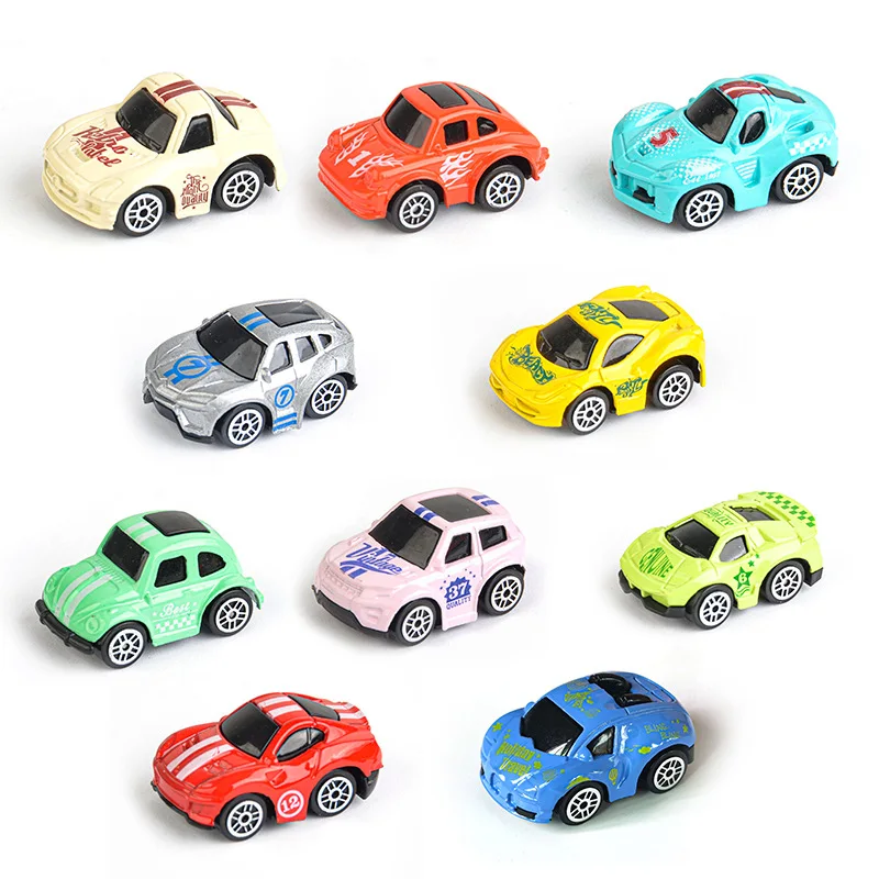 1/64 Diecast Metal ABS Plastic Car Model Toys Children's Mini Alloy Car Sliding Pull Back Sports Car Racing Set Birthday Gift