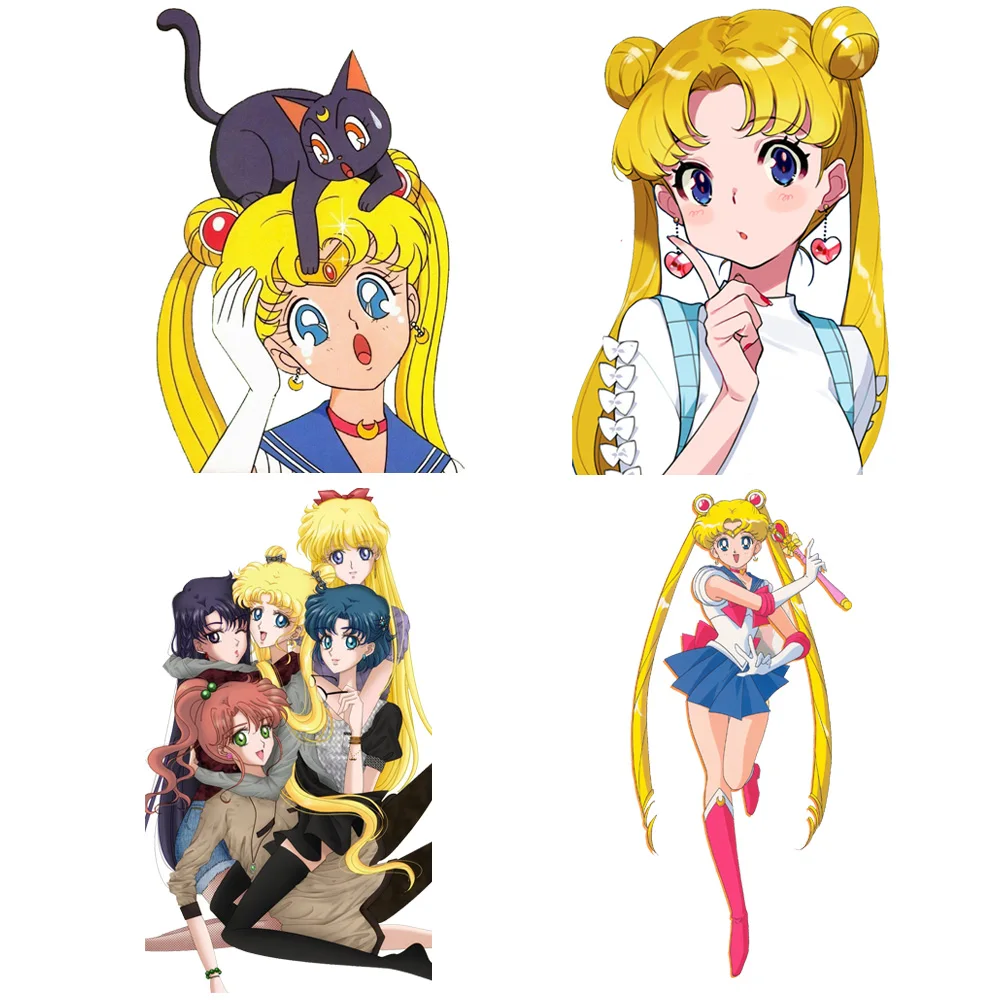 Sexy Anime Girl Decals Tsukino Sticker Sailor Moon Car Stickers Cat Soldier Decorative PVC Waterproof